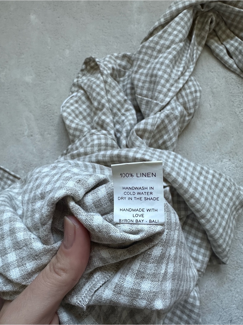 Free the label Cream and Taupe Gingham Balloon Sleeve Blouse - Picture 8 of 9